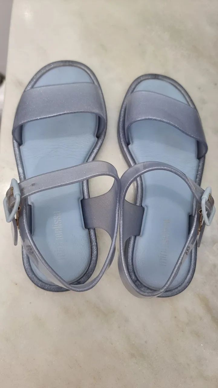 Mini melissa Azul com gliter n°28 - Foto 5