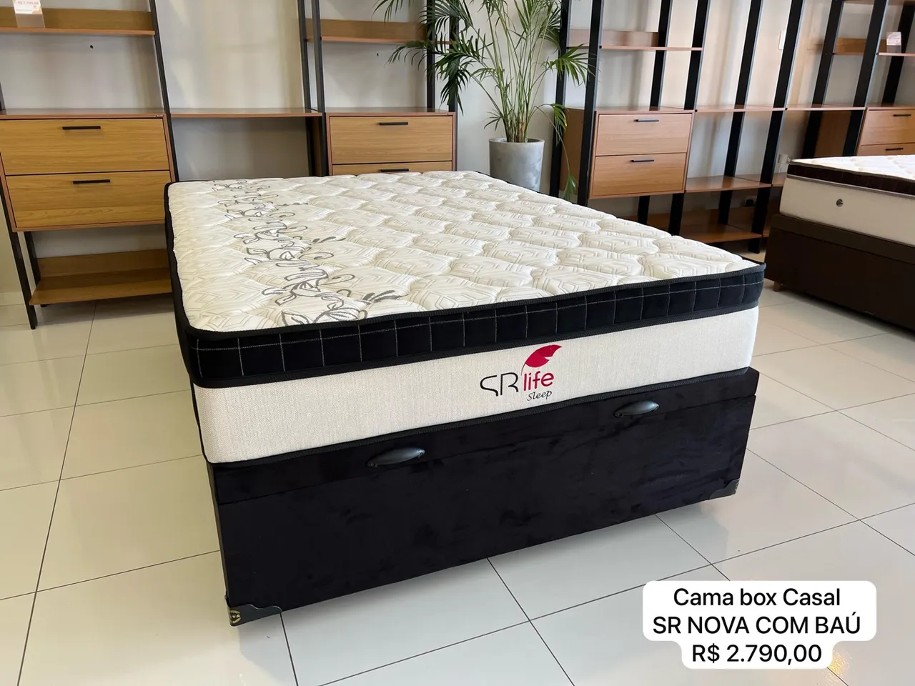 Cama Box Casal SR NOVA COM BAÚ