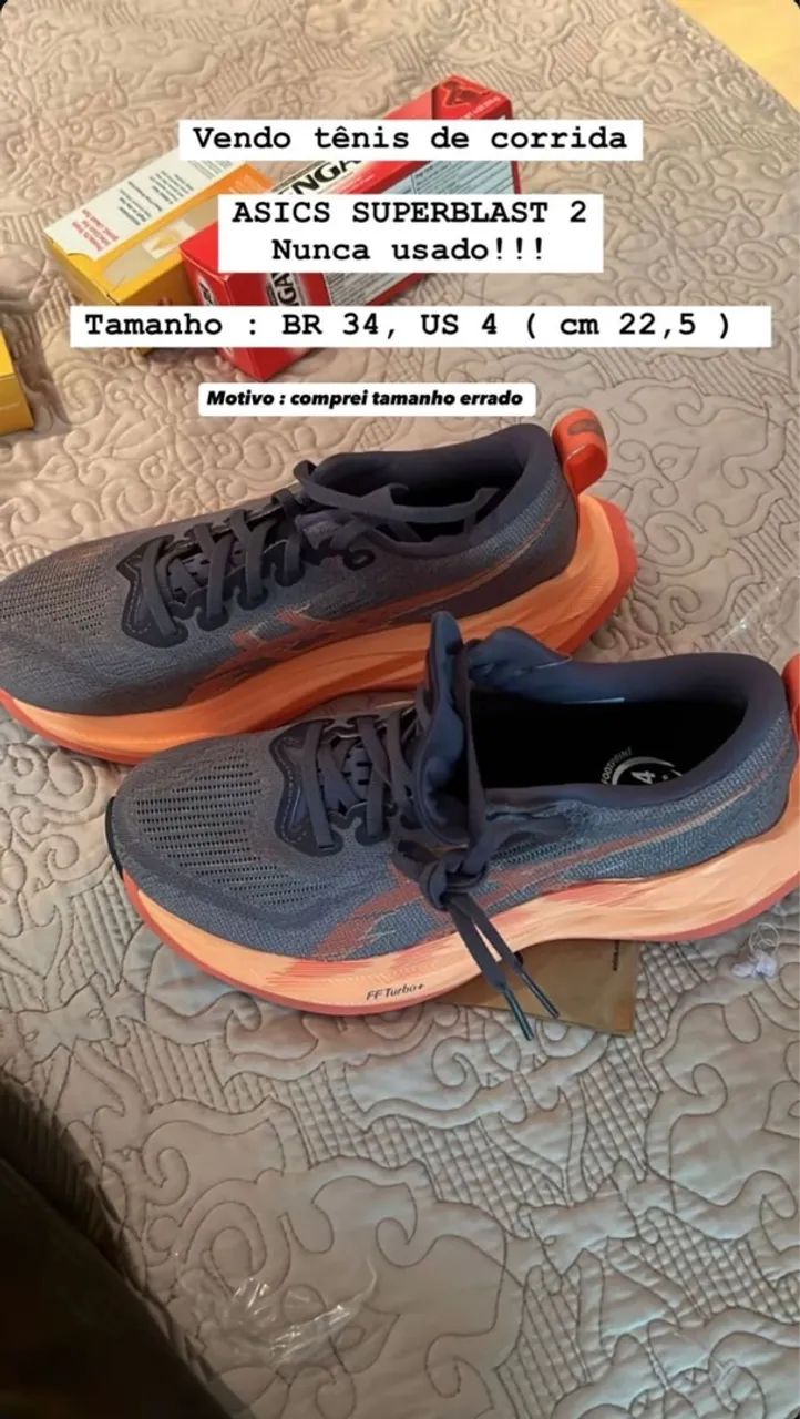 Tênis Asics Superblast 2 - Novo, Tamanho 34
