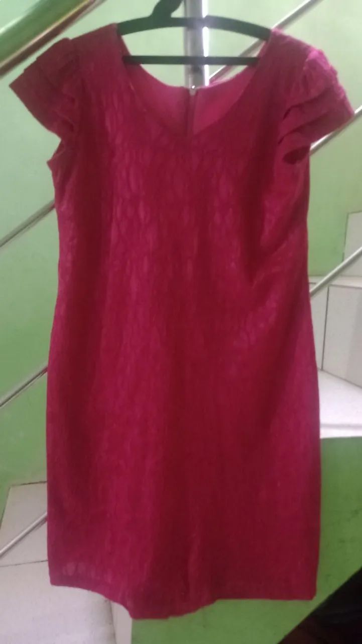 Vestido rosa de Renda M 15 reais  - Foto 2