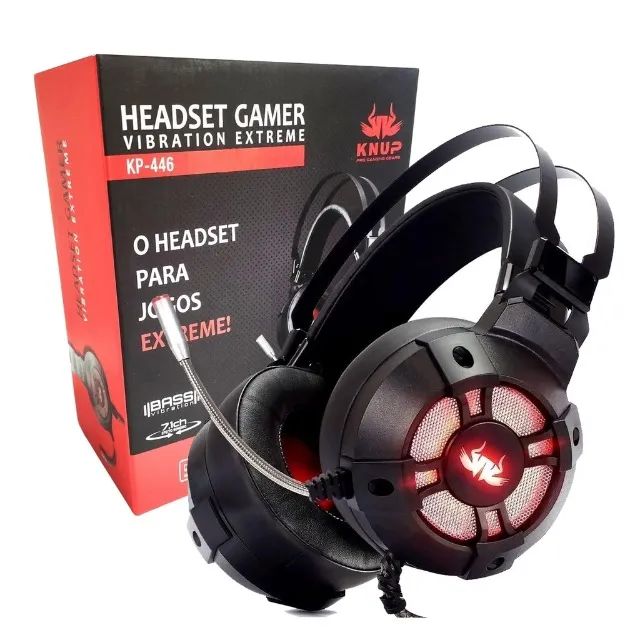 Fone De Ouvido Gamer Knup Kp-446 Led Ps3 Ps4 Notebook Preto - Foto 6