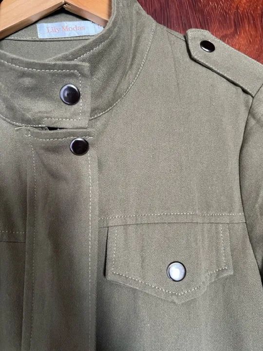 Casaco feminino verde militar - Foto 2