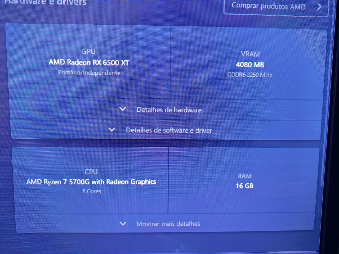 PC Gamer Ryzen 7 16GB RAM  HD 1TB 5700G  RX 6500 XT 4GB   - Foto 6