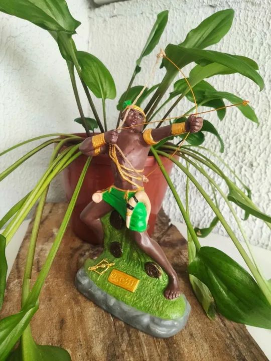 Estátua Oxóssi em gesso  - Foto 5