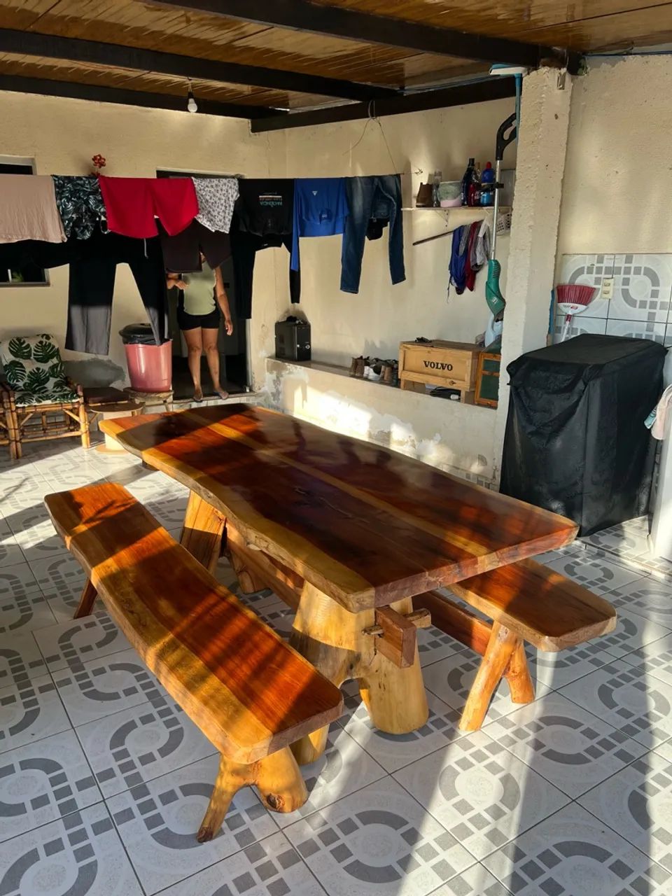 Mesa de madeira rústica/Entregamos  - Foto 2