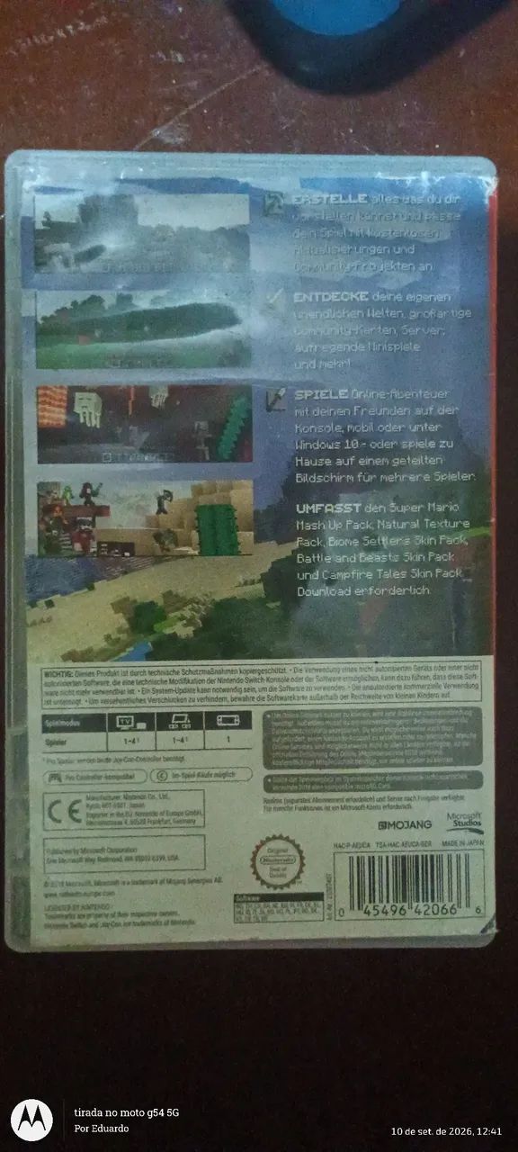 Minecraft e Mario de Nintendo switch 1 pra ir logo (importado e funcional) - Foto 4