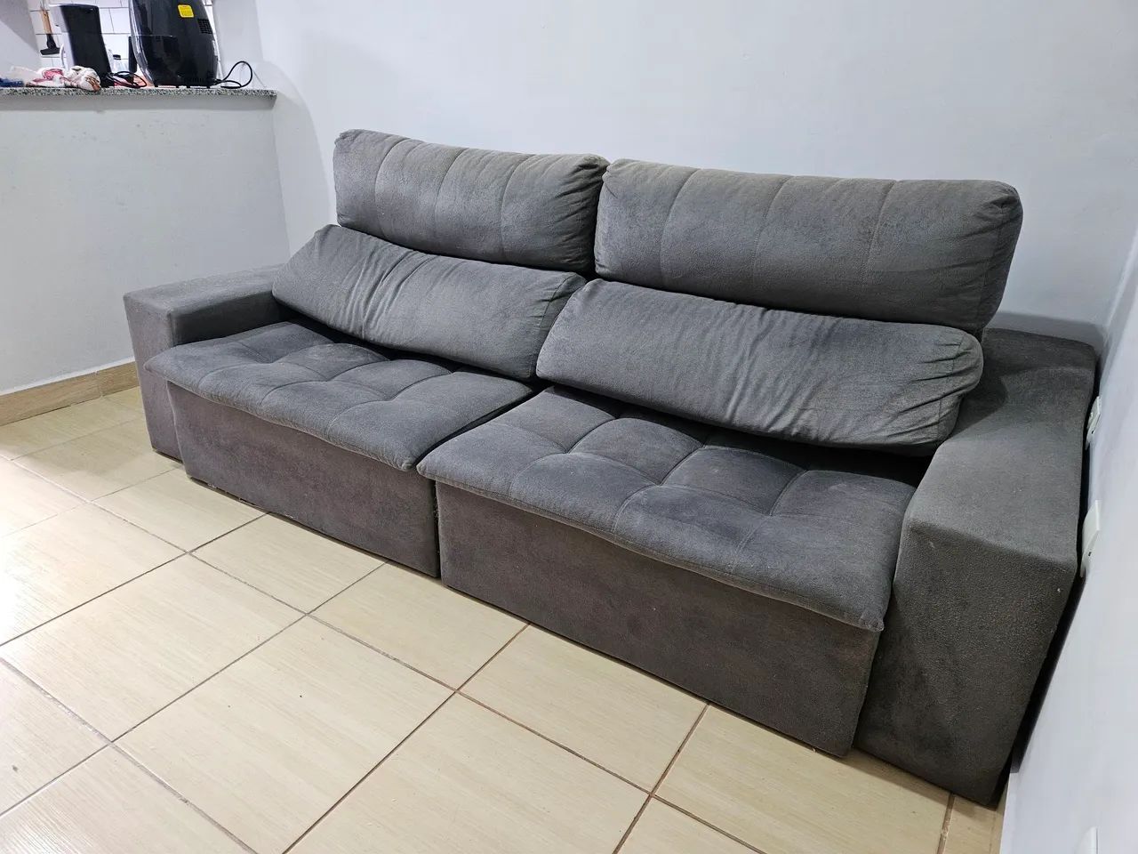 Sofá retrátil Richetti com pillow - Foto 2