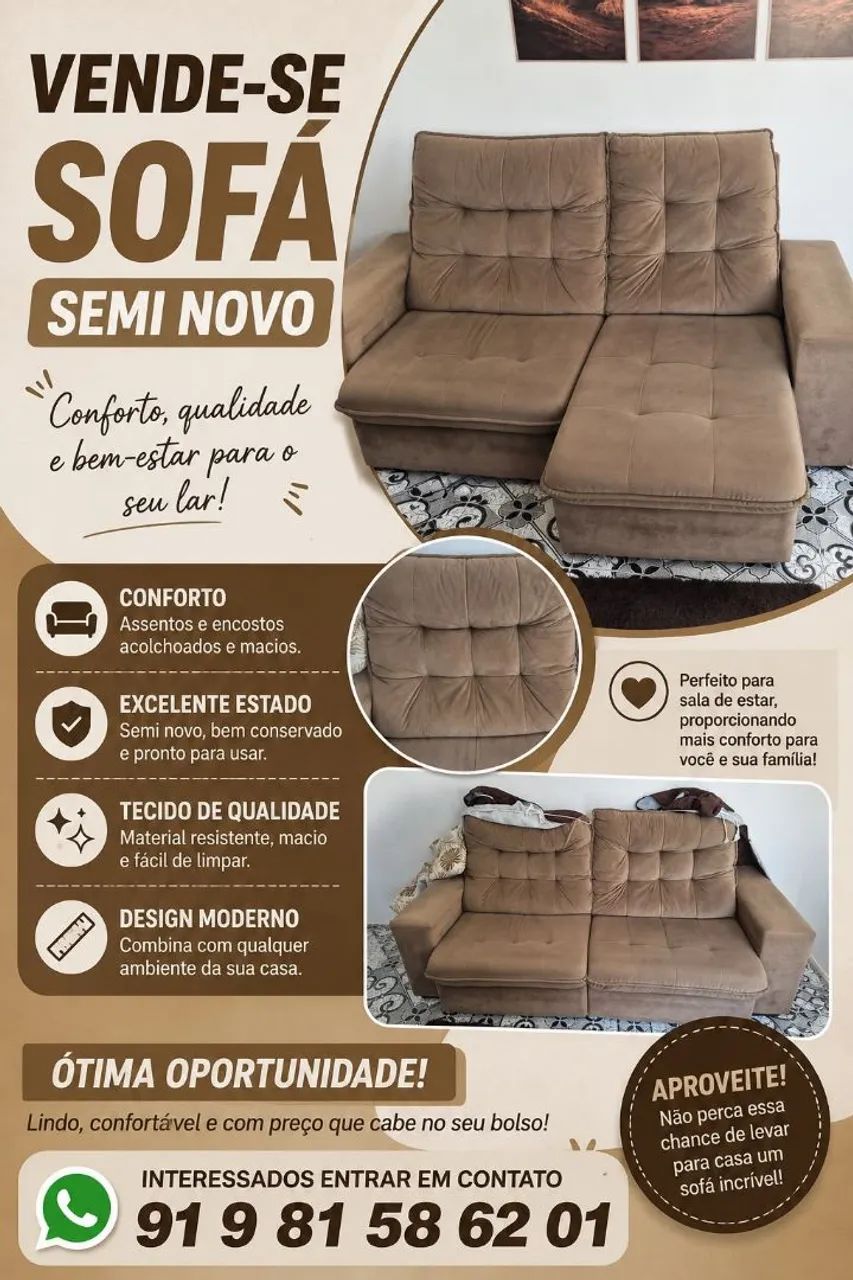 Sofá Retrátil Cama - Foto 4