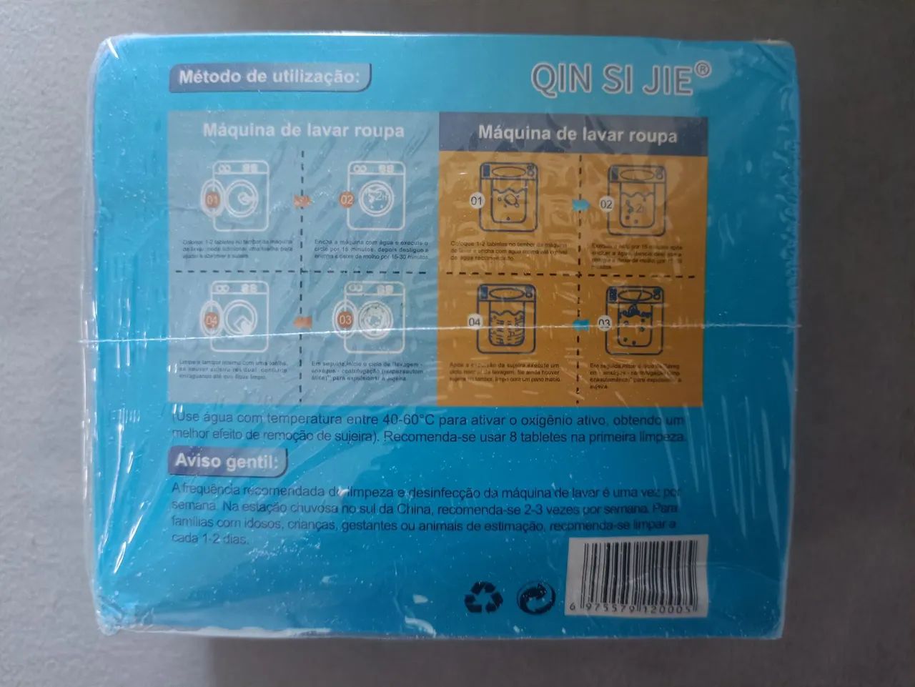 Kit 12 Pastilhas Limpa Máquina de Lavar Roupa - Limpeza Profunda Remove Odores e Resíduos. - Foto 3