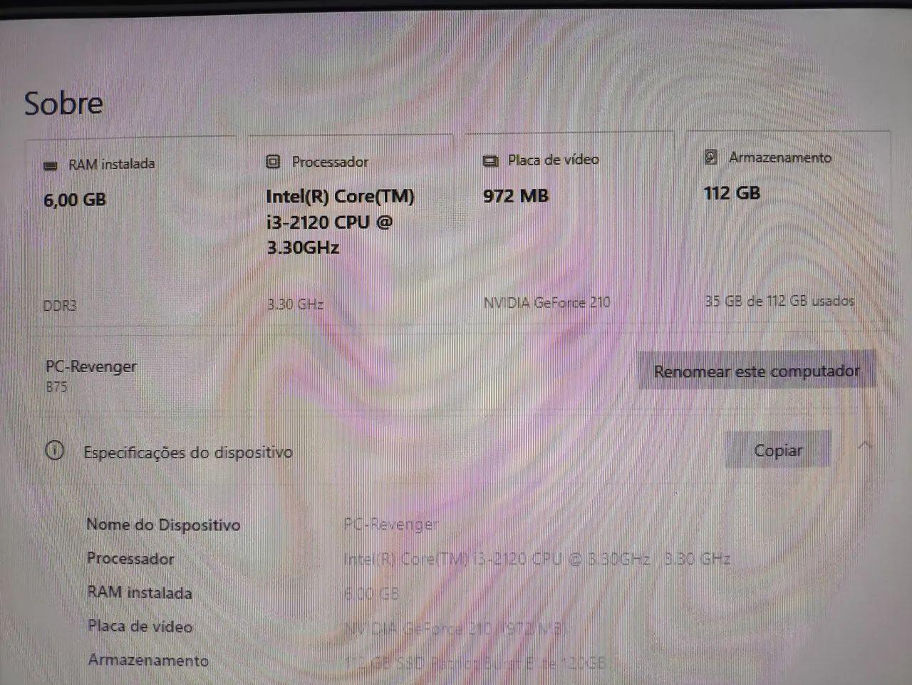 PC * Core i3 / 6GB DDR3 / SSD 120GB / Geforce 210 - Foto 5