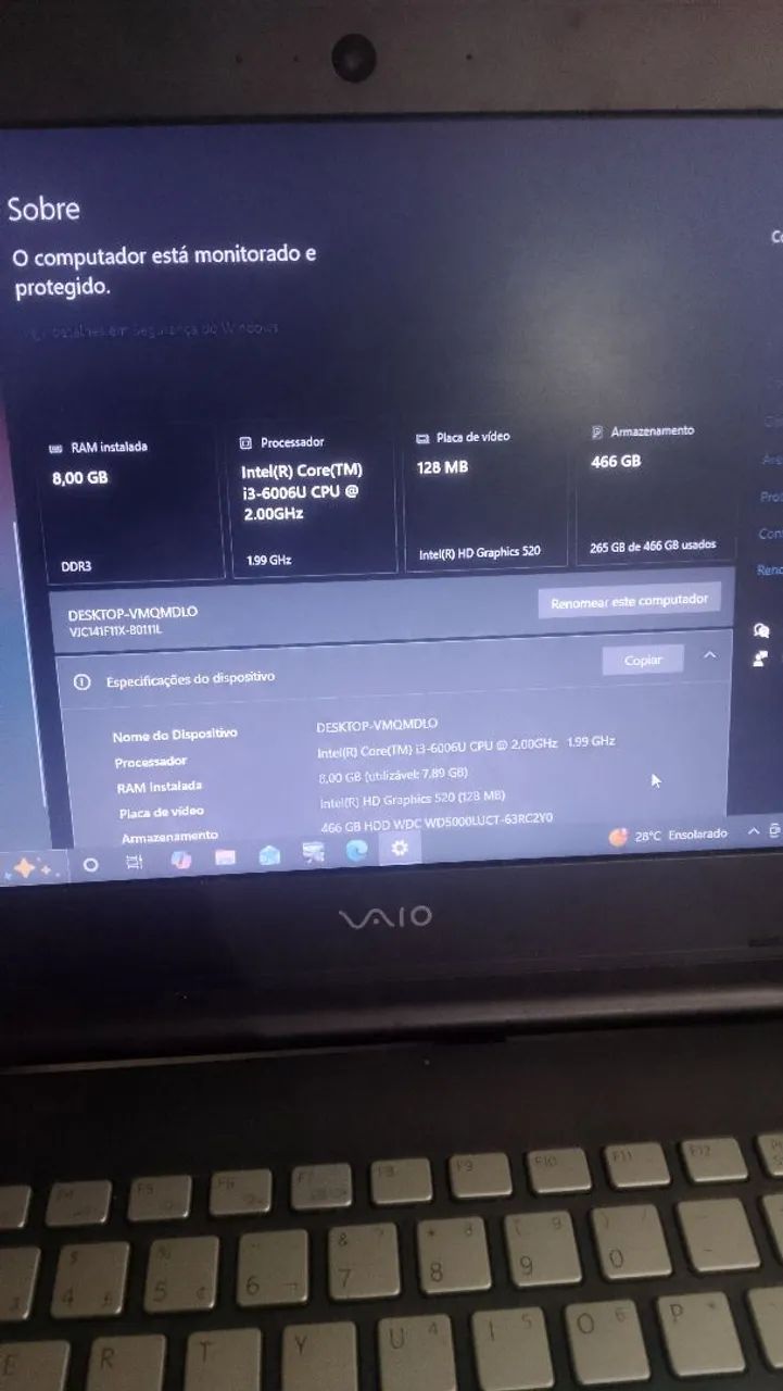 Notebook i3 8 RAM SSD120 - Foto 3