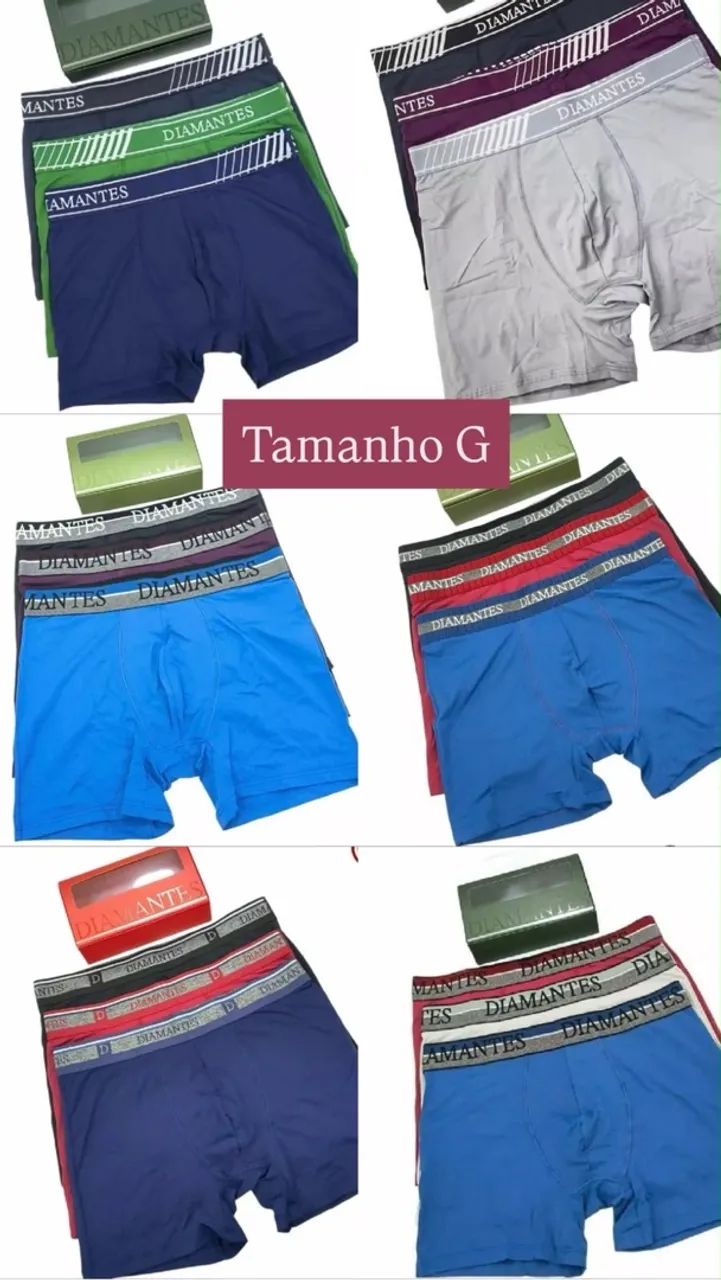 Kit cuecas boxer diamantes  - Foto 4