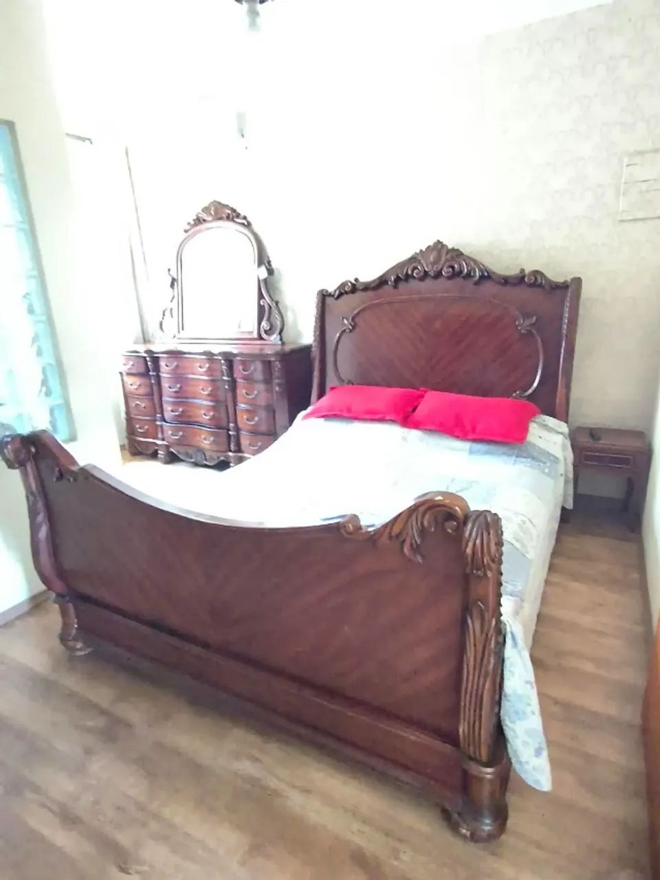 cama casal + criados mudos + armario estilo chipandelle - Foto 4