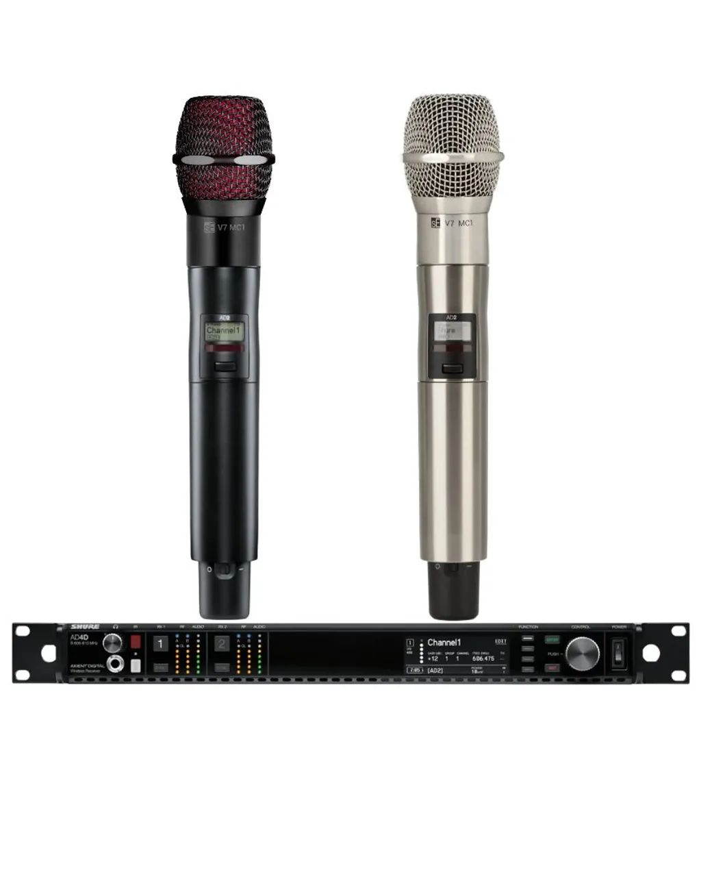 Sistema Sem Fio AXIENT DIGITAL SHURE AD4D AD2 Bastão Black e Nickel ( Com TALKBACK) - Foto 2