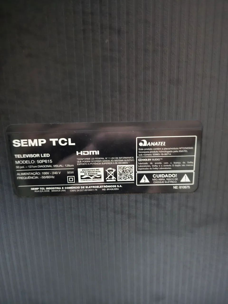 Vendo uma  TV Smart Semp TCL de 50 polegadas, modelo 50P615, com resolução 4K. - Foto 2