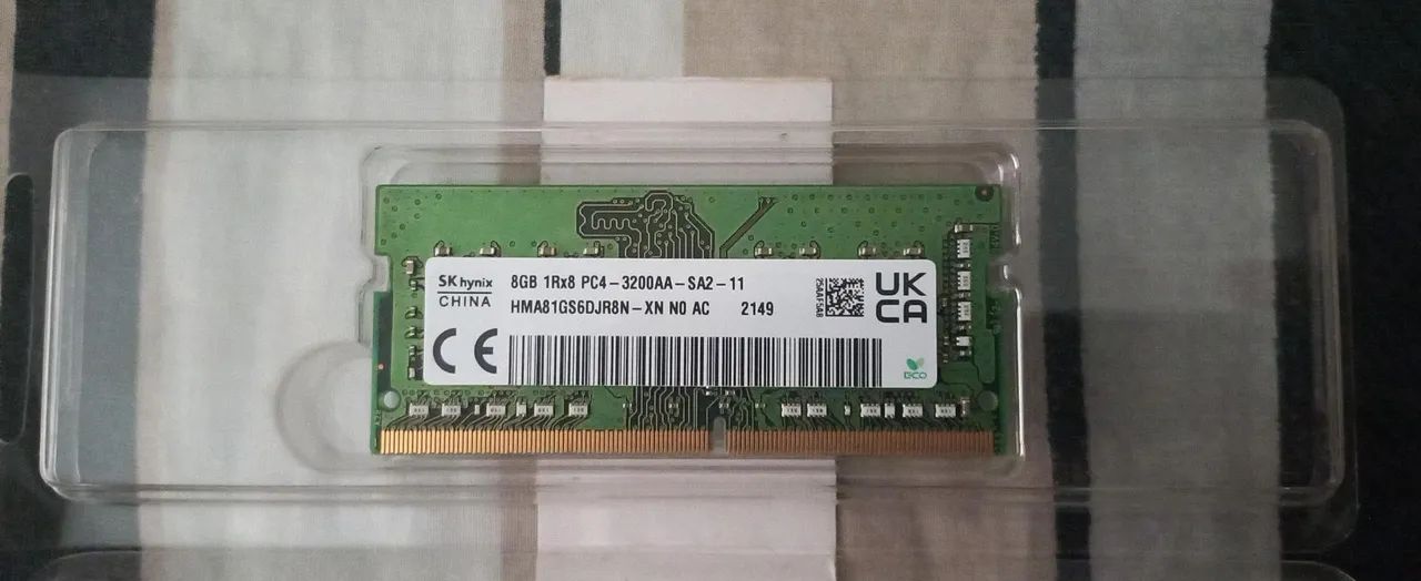 Memória RAM 8GB DDR4 3200MHz - Notebook