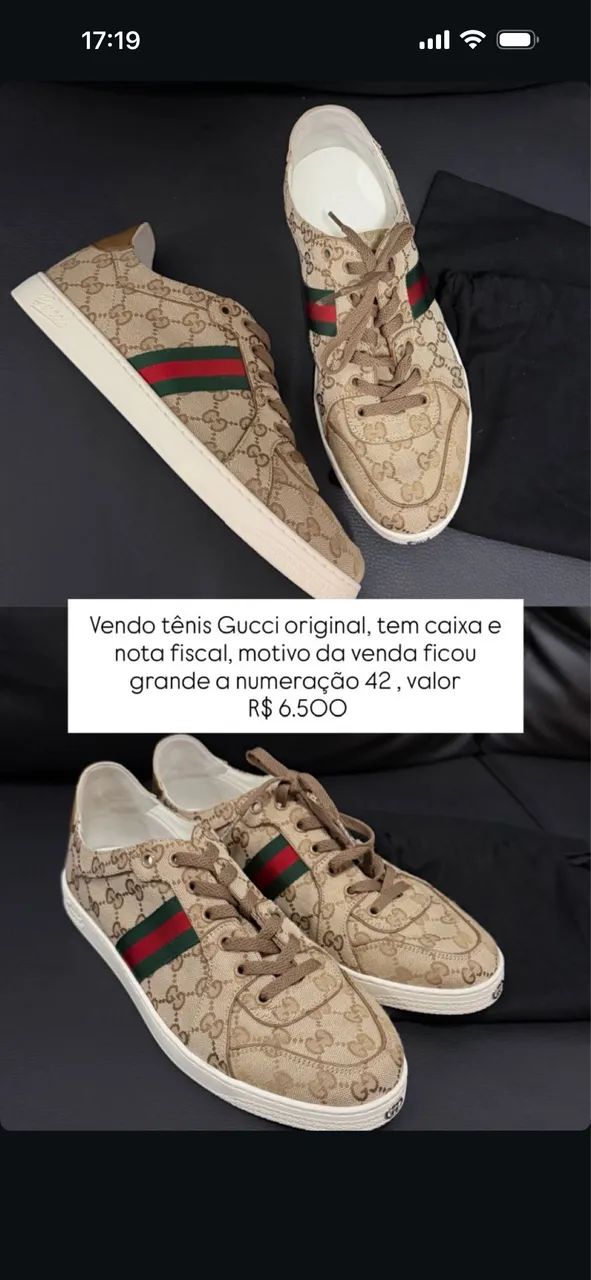 TÊNIS GUCCI TAMANHO 42 - Calçados - Goiânia 2, Goiânia 1532591805