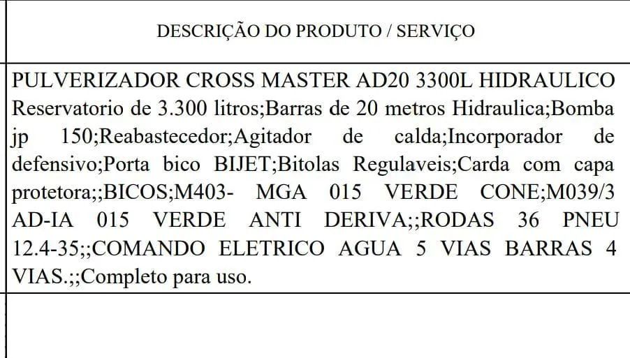 Pulverizadora CROSSMASTER AD-20