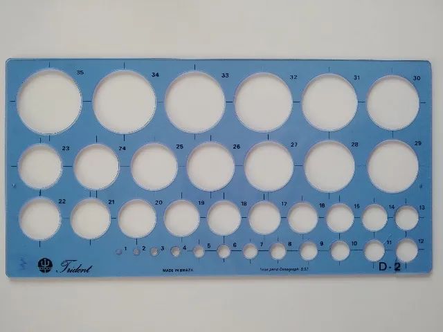 Gabarito Círculos Trident D-2  (Bolômetro)   