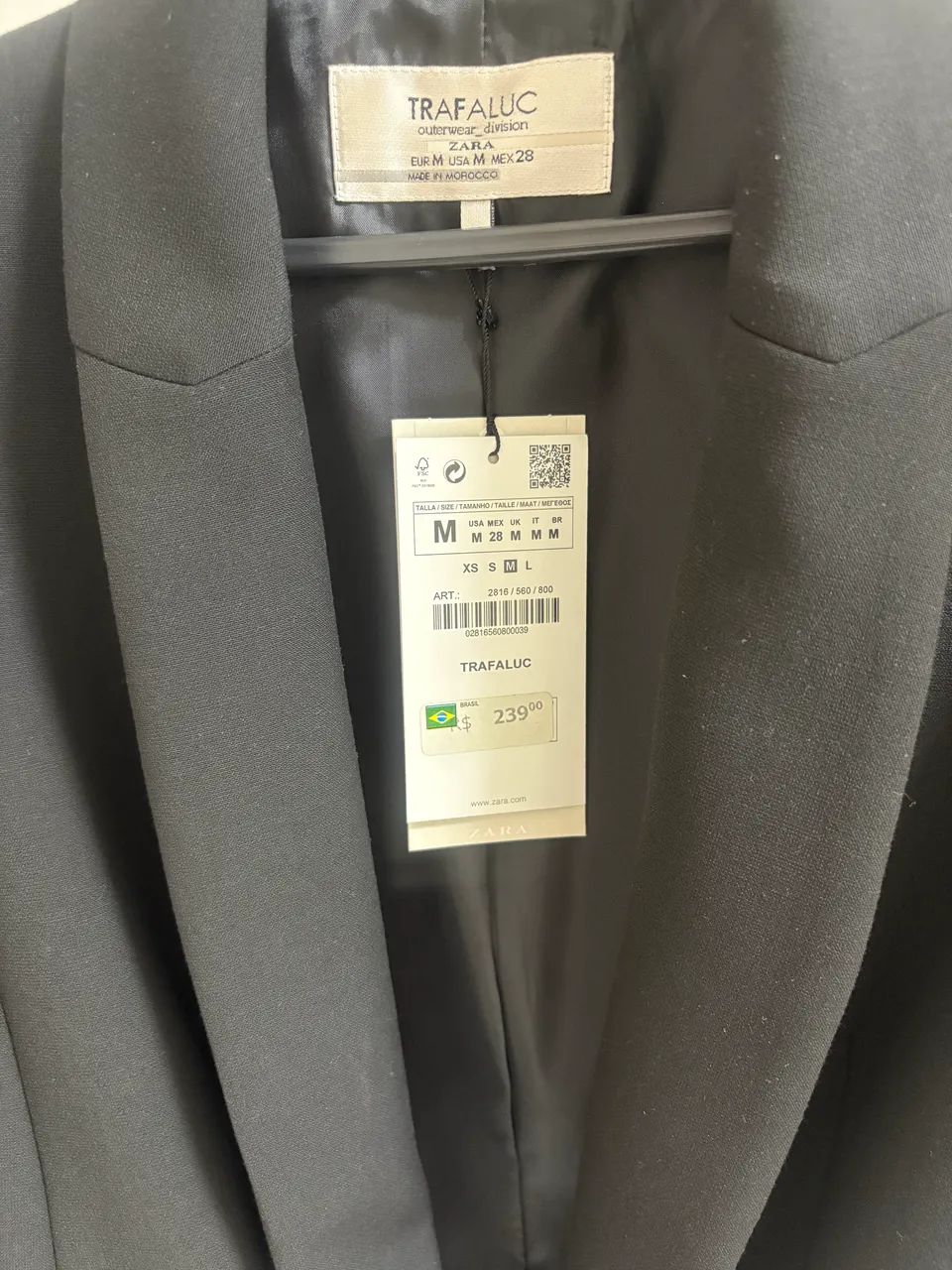 Blazer ZARA Trafaluc tam M cor preta  - Foto 5