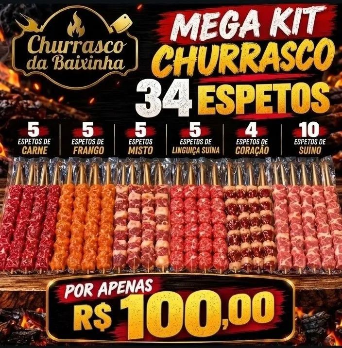 Mega kit churrasco 