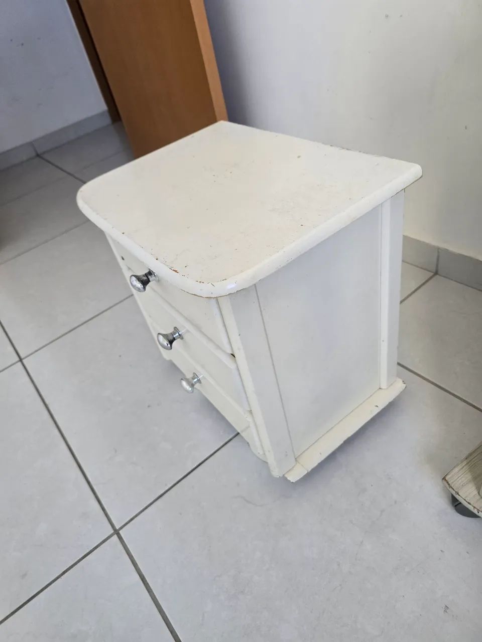Mesa Cabeceira, 3 Gavetas, Office White - Foto 2