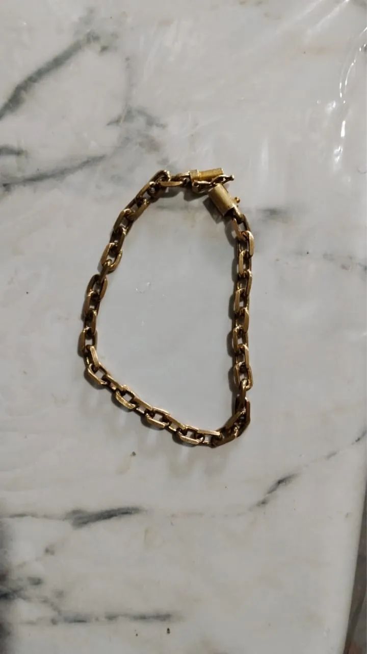 Pulseira Moeda Antiga Fecho Cadeado 