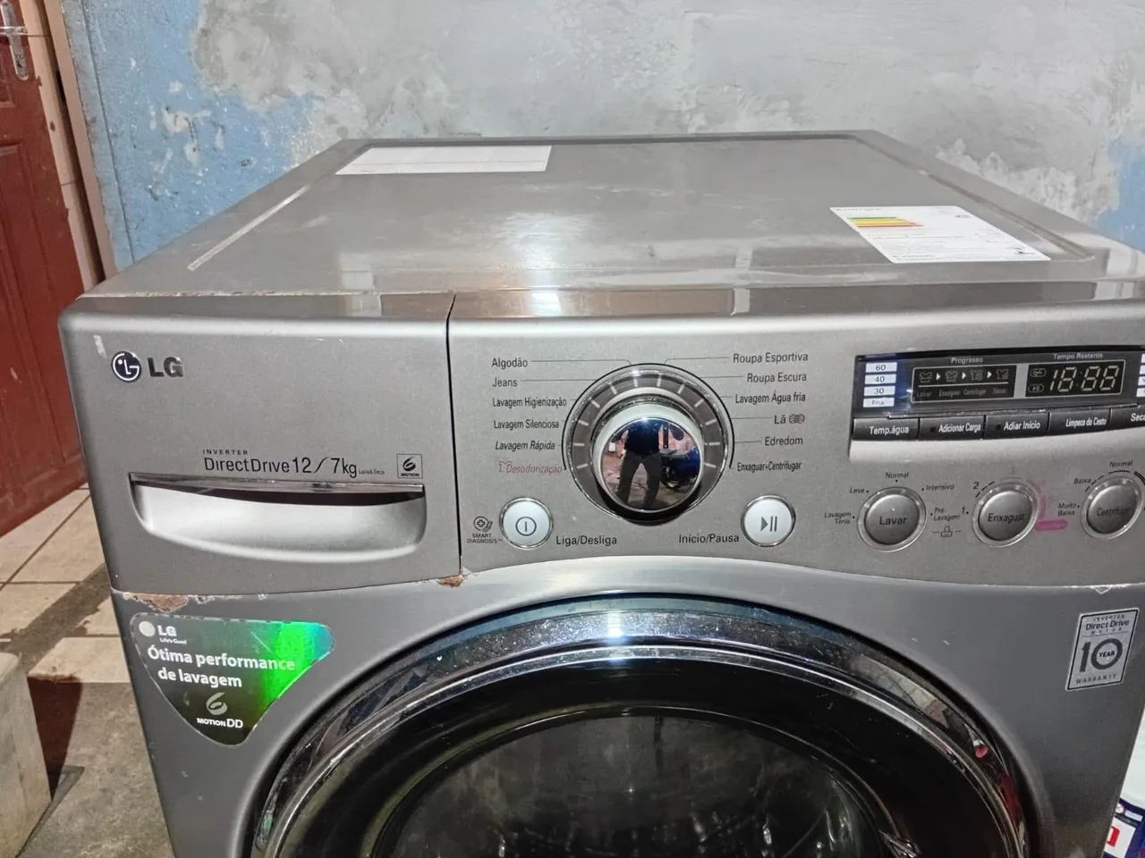 Máquina de lavar e secar lg
