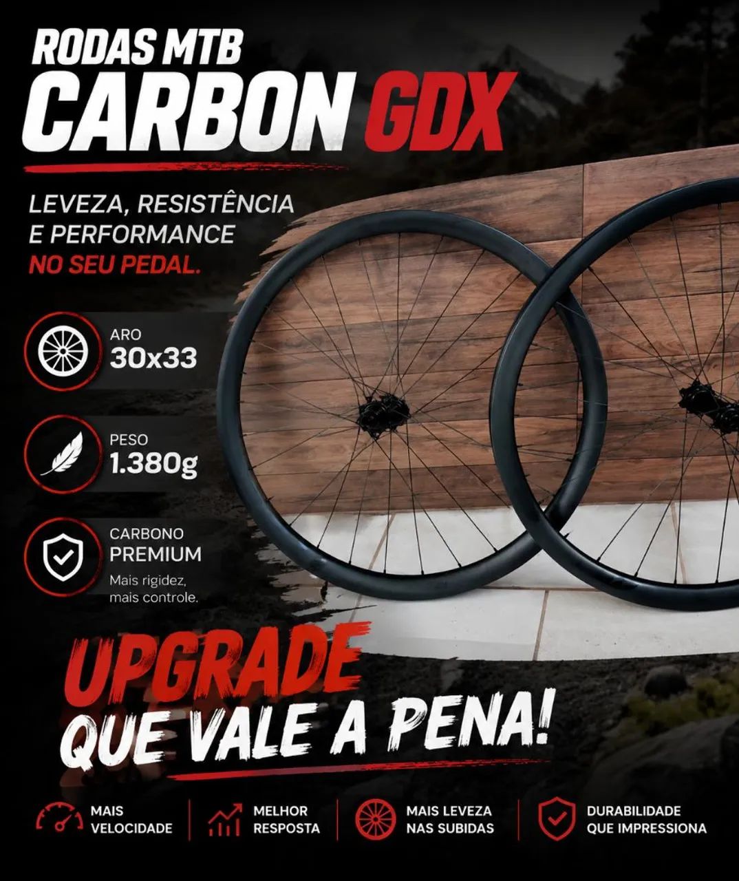 Rodas de carbono Mtb goldix 370 - Foto 2