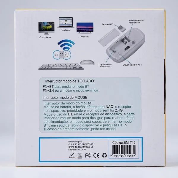 Kit Teclado E Mouse Sem Fio 2.4g Bluetooth B-max - Foto 3