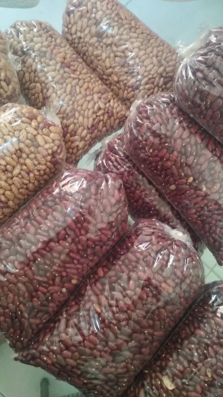 feijão vermelho e rajado 