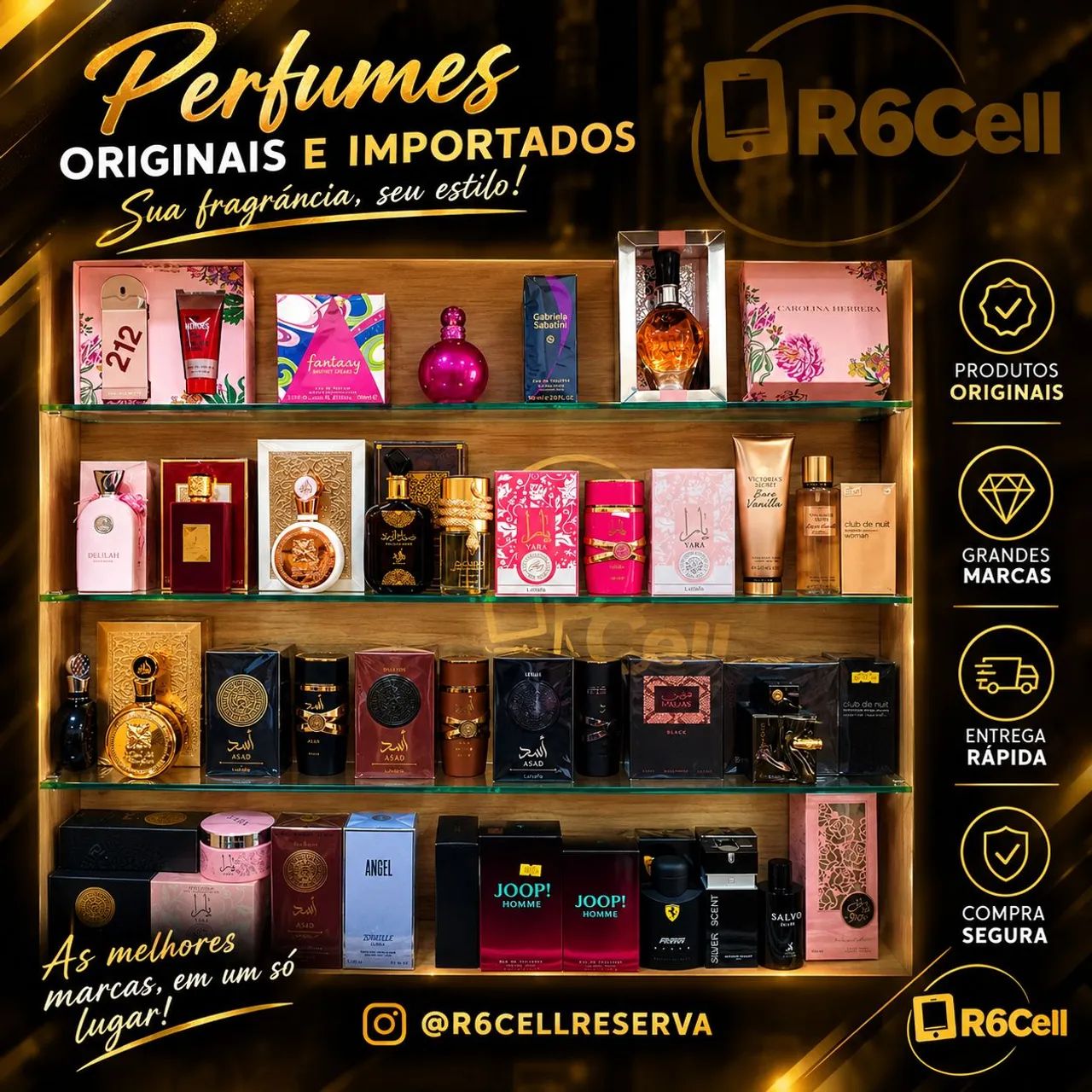 Perfumes árabes e importados a pronta entrega 