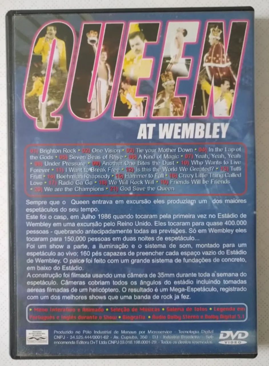 DVD - Queen - Live At Wembley - 1986 - Foto 3