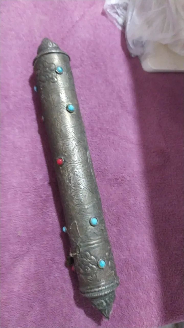 Porta incenso em metal  chines vintage