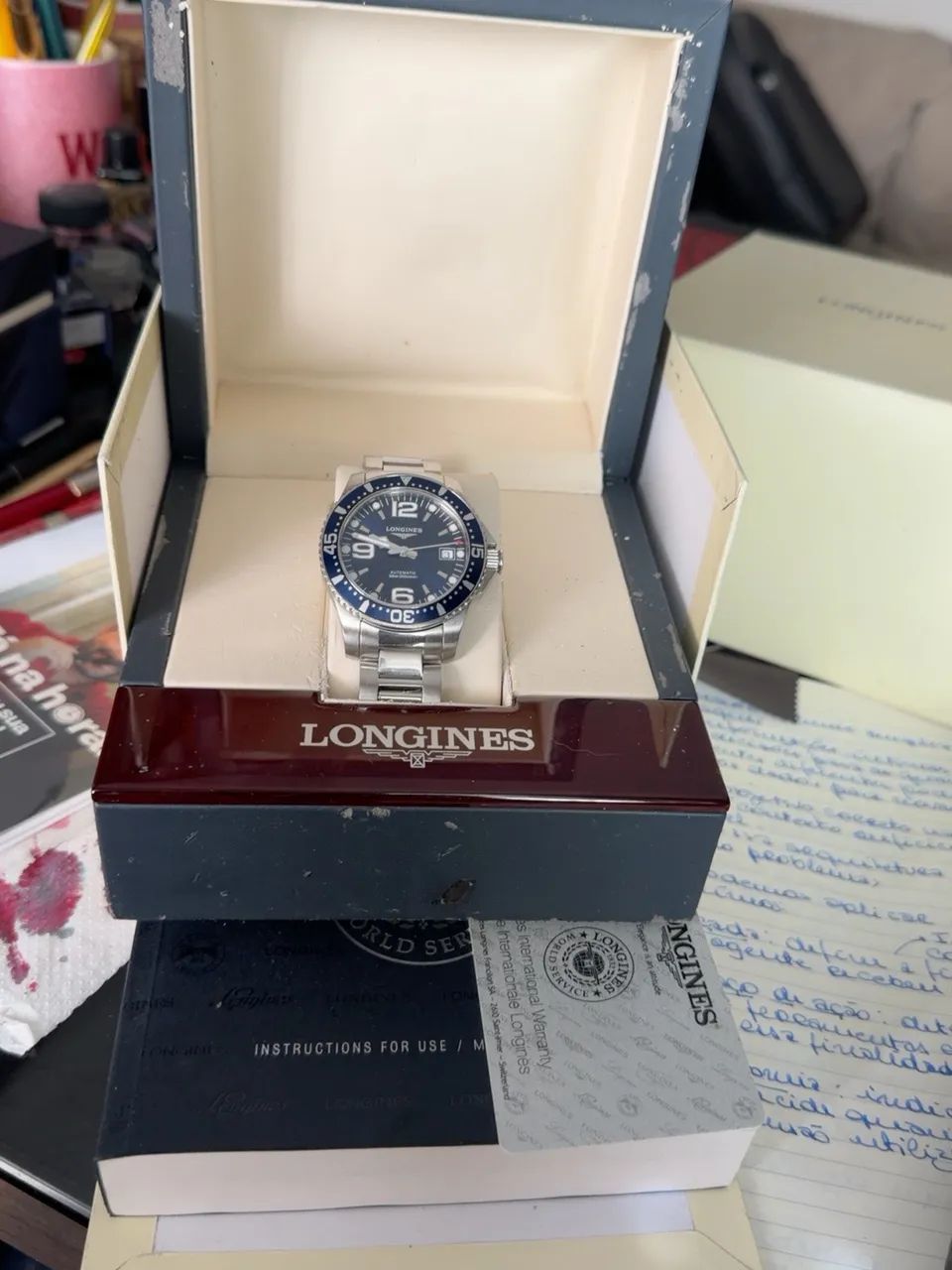 Longines HydroConquest Automático Azul 300m - Full Set - Foto 5