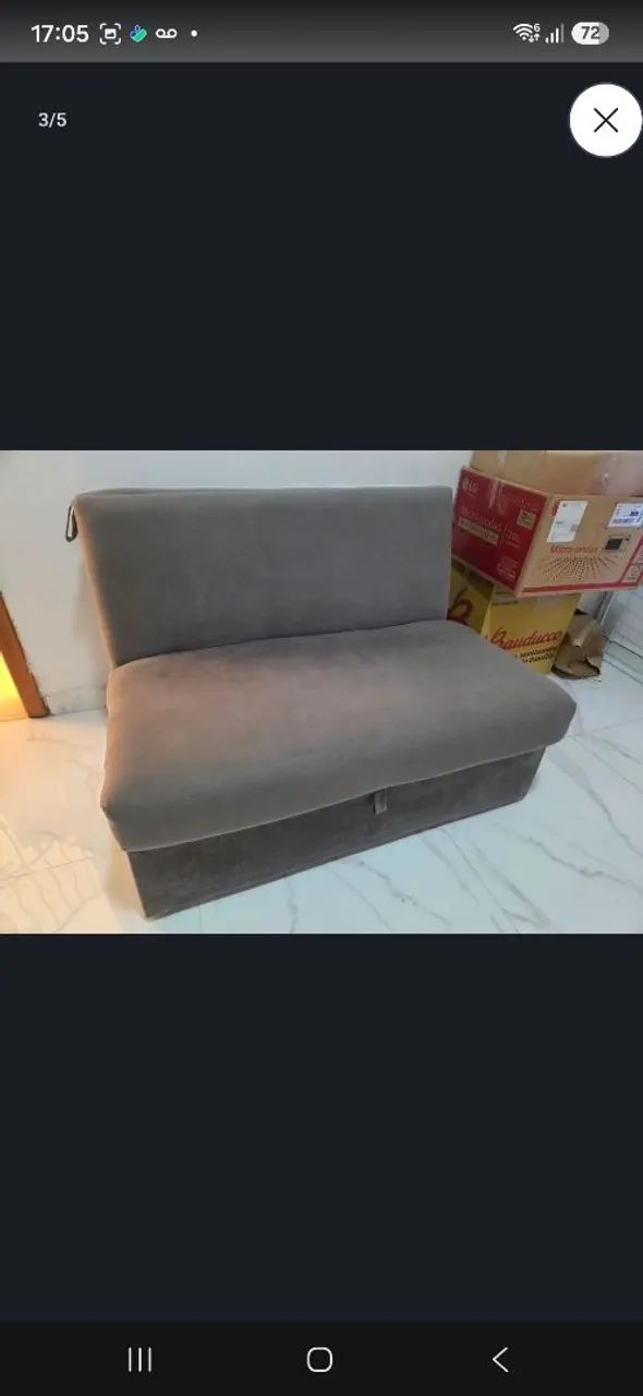 Sofá cama cinza perfeito.  - Foto 3