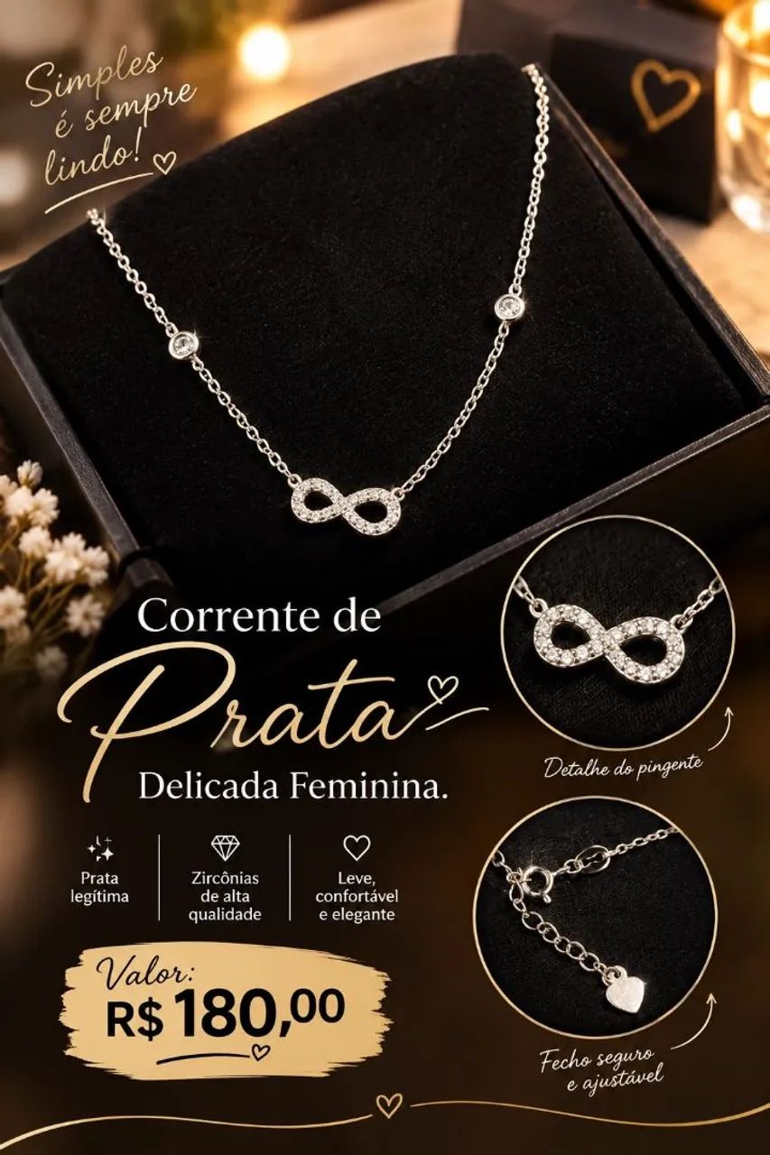 Corrente de Prata Feminina