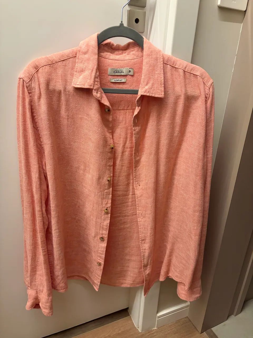Camisa de algodão confort manga longa 