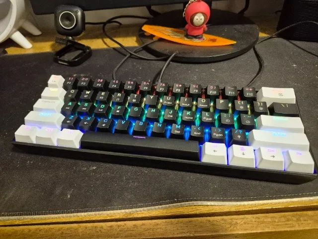 teclado mecânico 60% switch blue + 30 switch brown