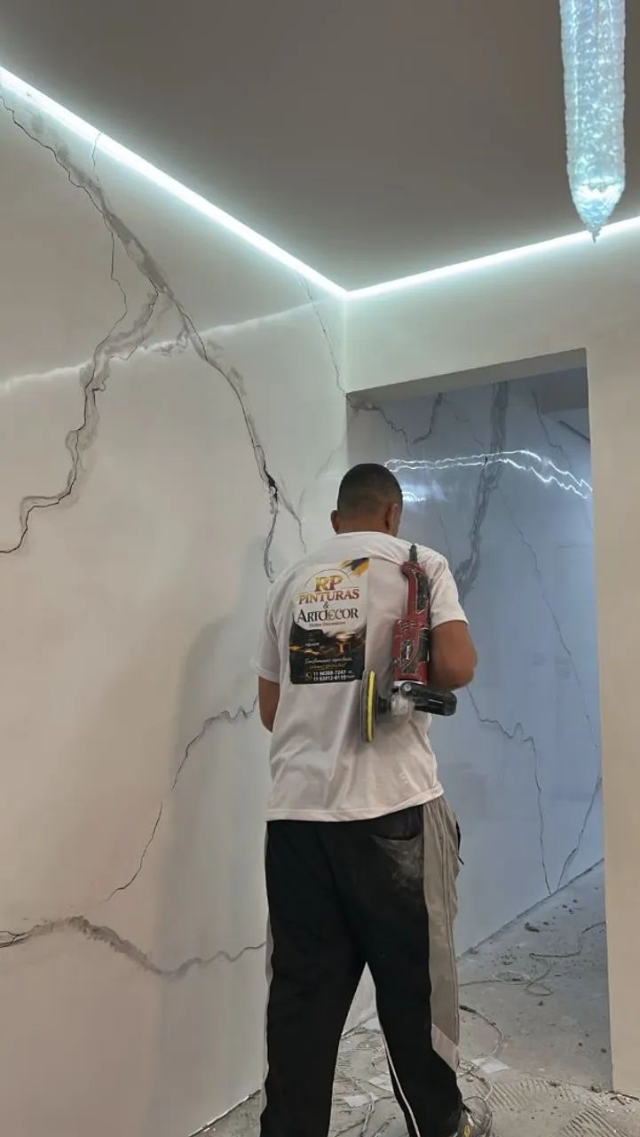 ? EFEITO MÁRMORE - ESCADAS, PAREDES E BANHEIROS ?