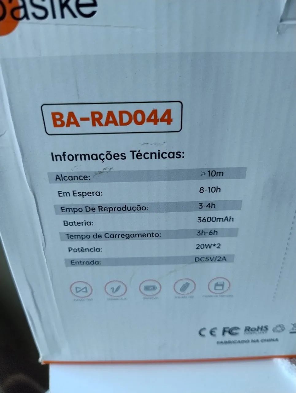 Caixa de Som Basike BA-RAD044 Semi Nova em perfeito estado - Foto 5