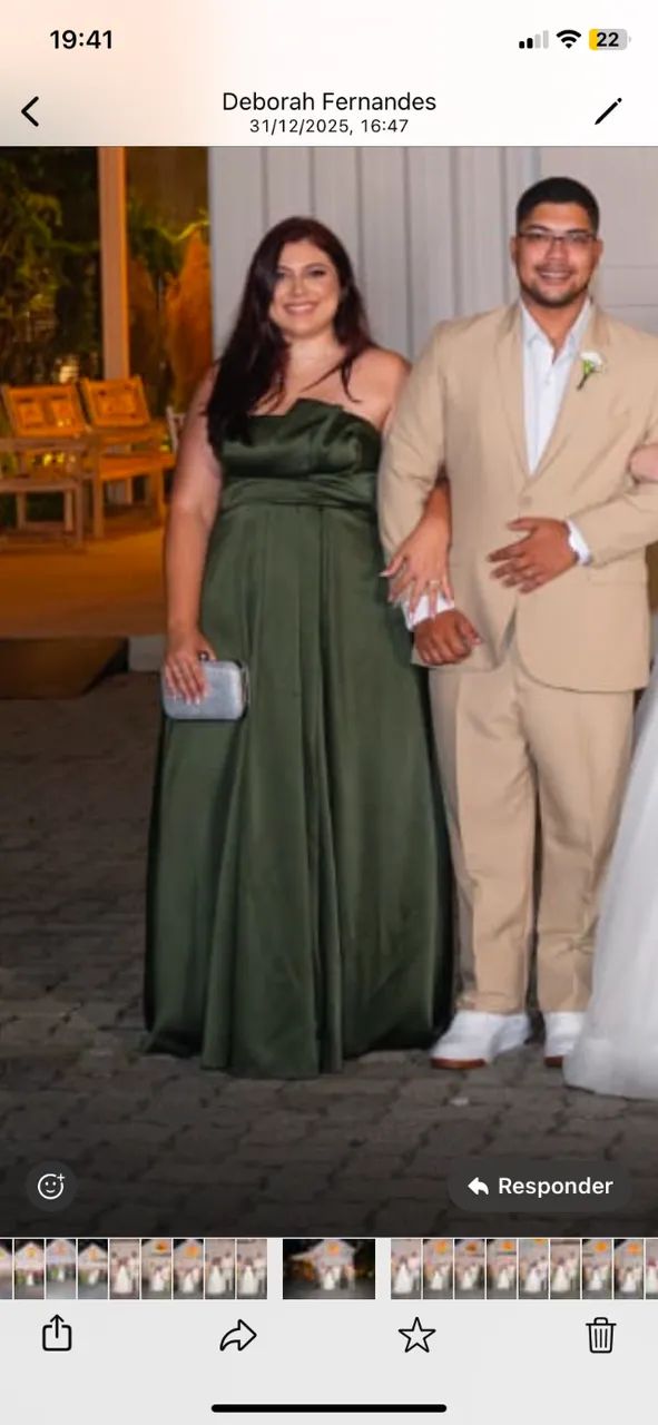 Vestido de Marinha - Verde Oliva  - Foto 4
