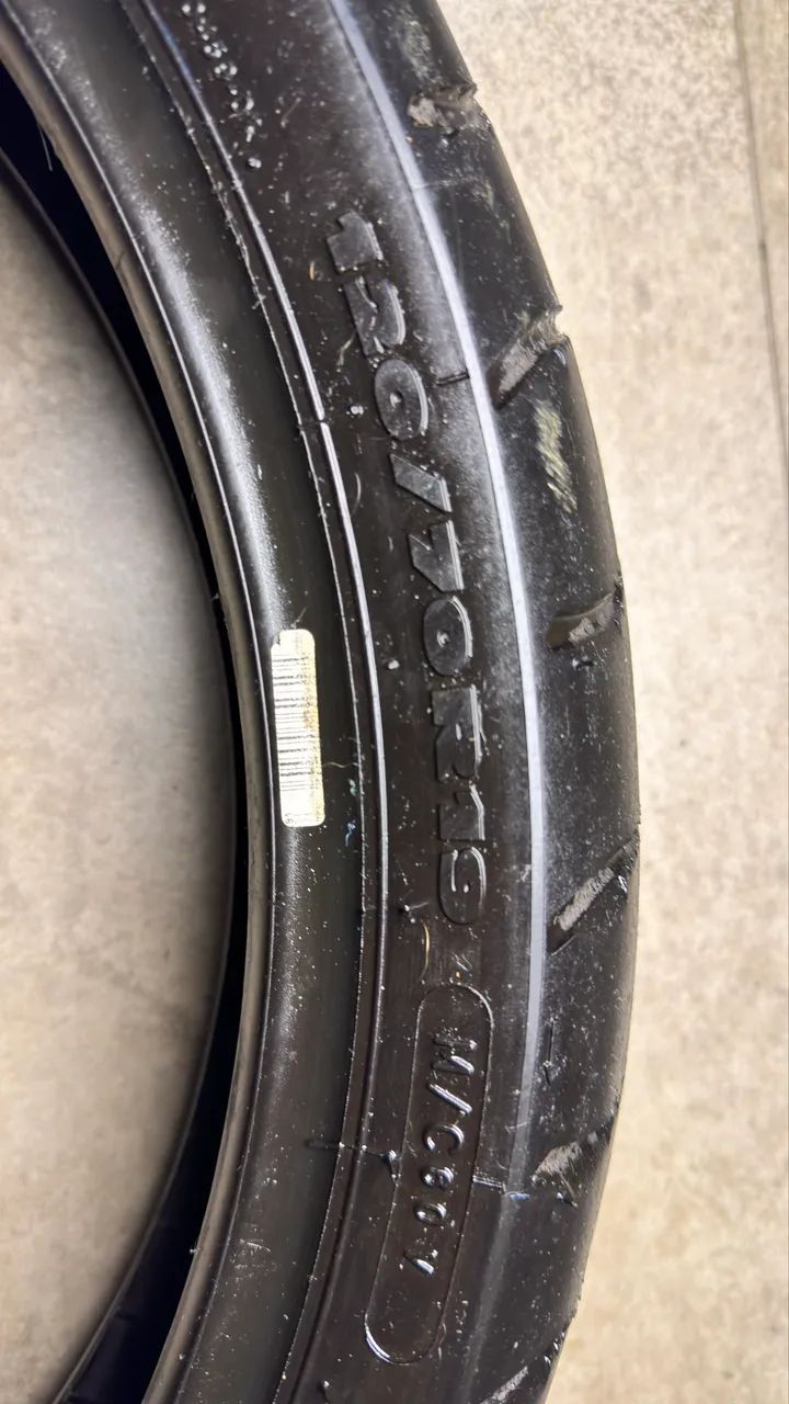 Vendo par Pneus moto meia vida 120/70R19 e 170/60R17 - Foto 8