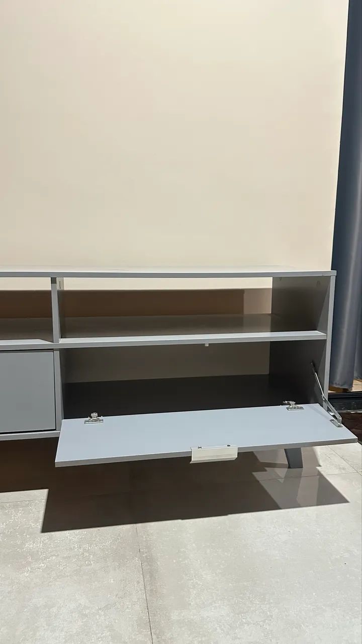 Rack cinza para tv até 55 polegadas  - Foto 4