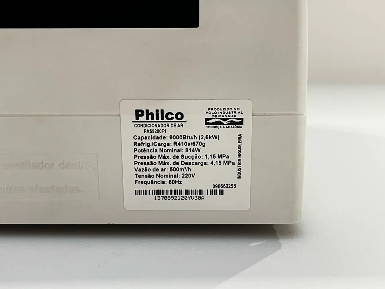 Ar condicionado Philco 9000 BTUs 220V - Foto 3