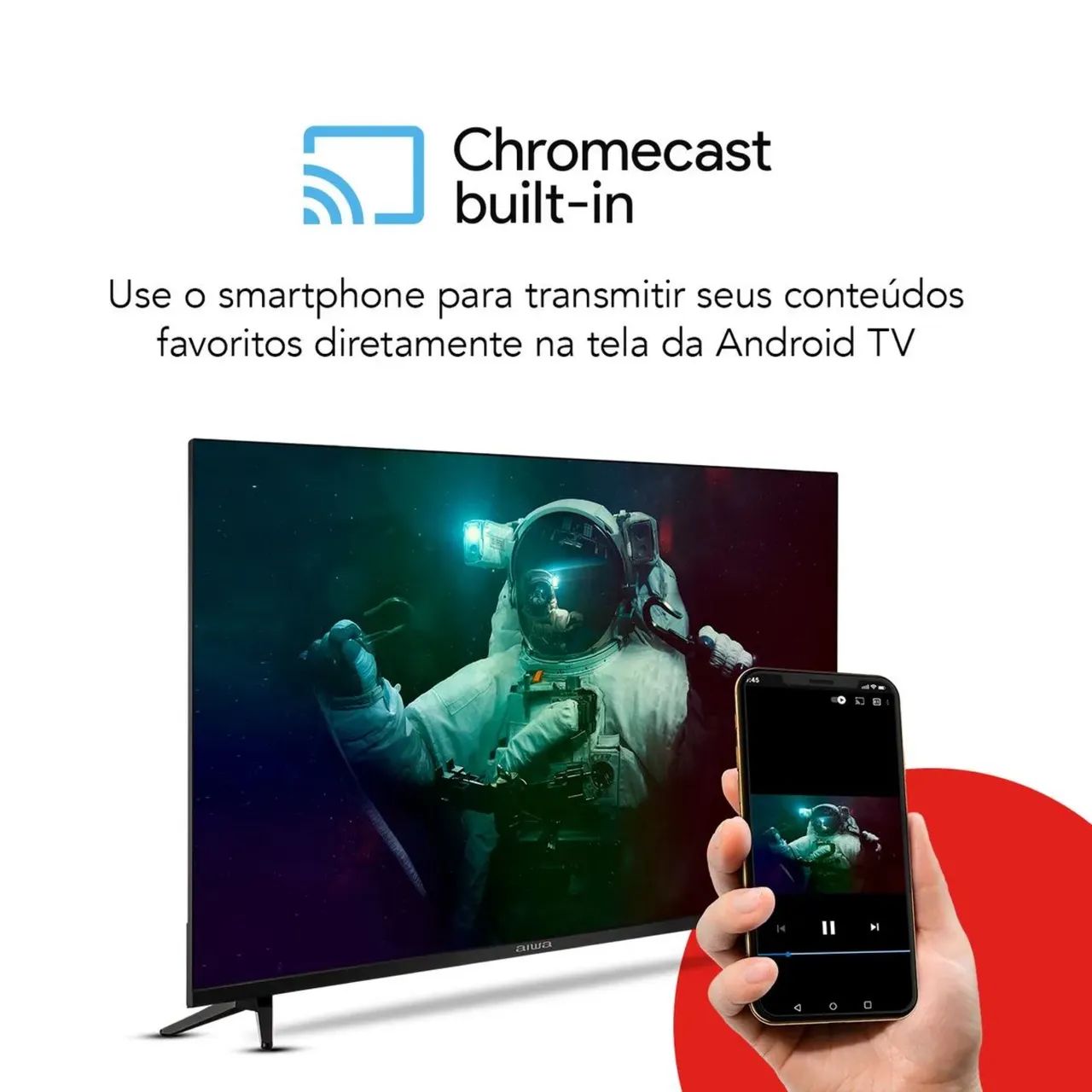 Smart TV AIWA 32? Android HD Borda Ultrafina HDR10 Dolby Áudio - Foto 6
