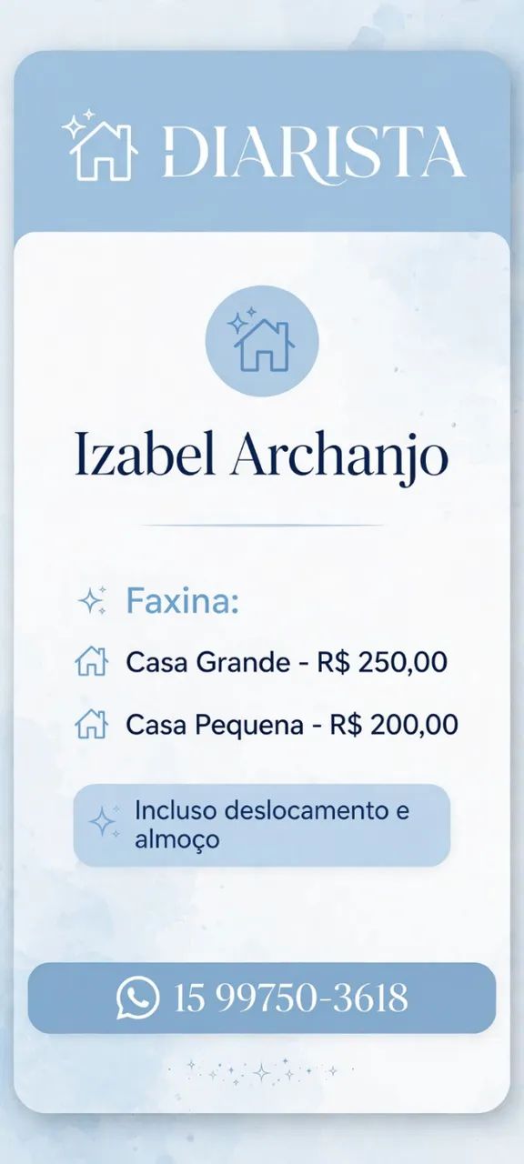Diarista /serviço domestico