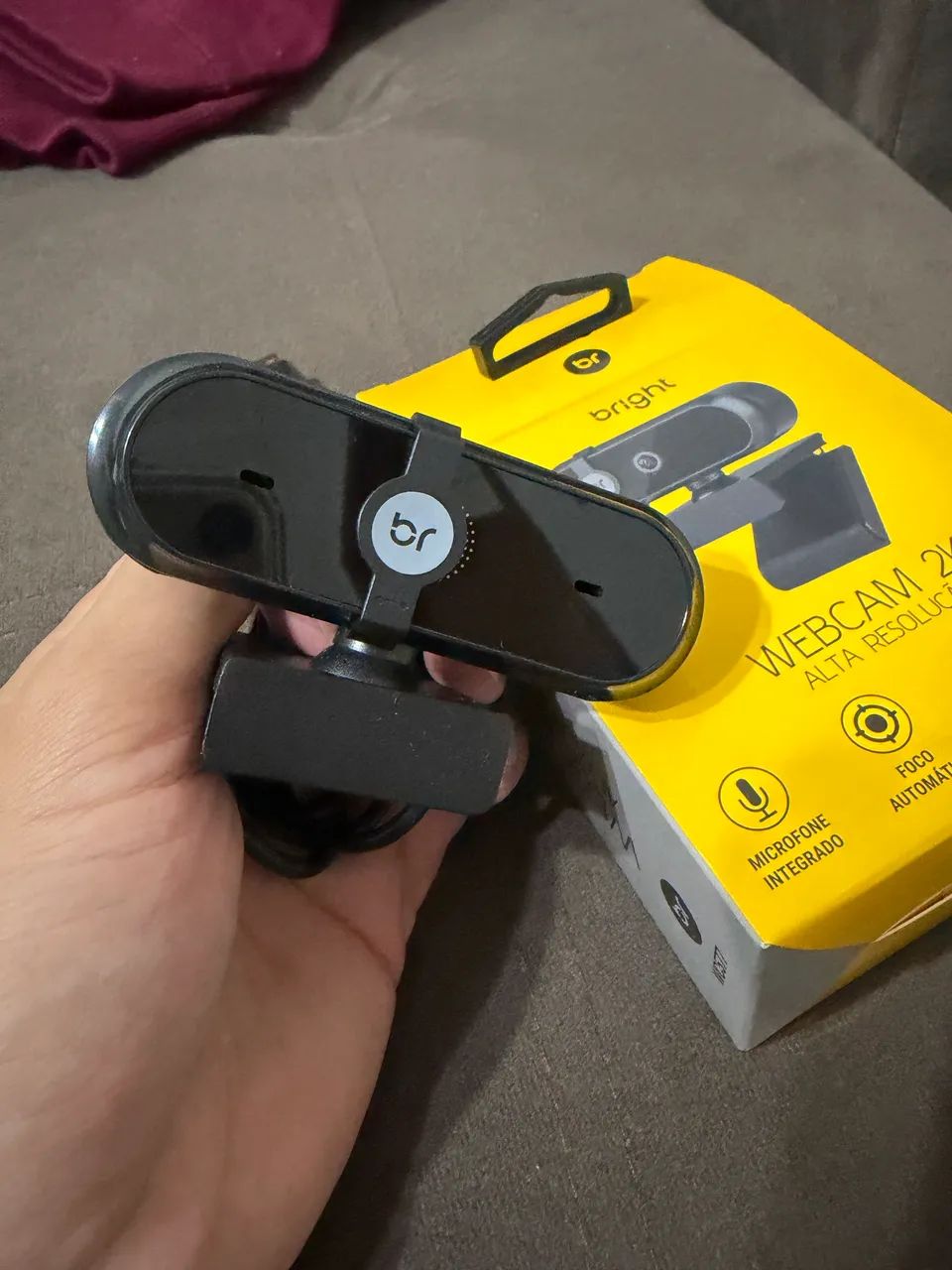 Webcam Bright WC577 2k Alta Resolução - Nova