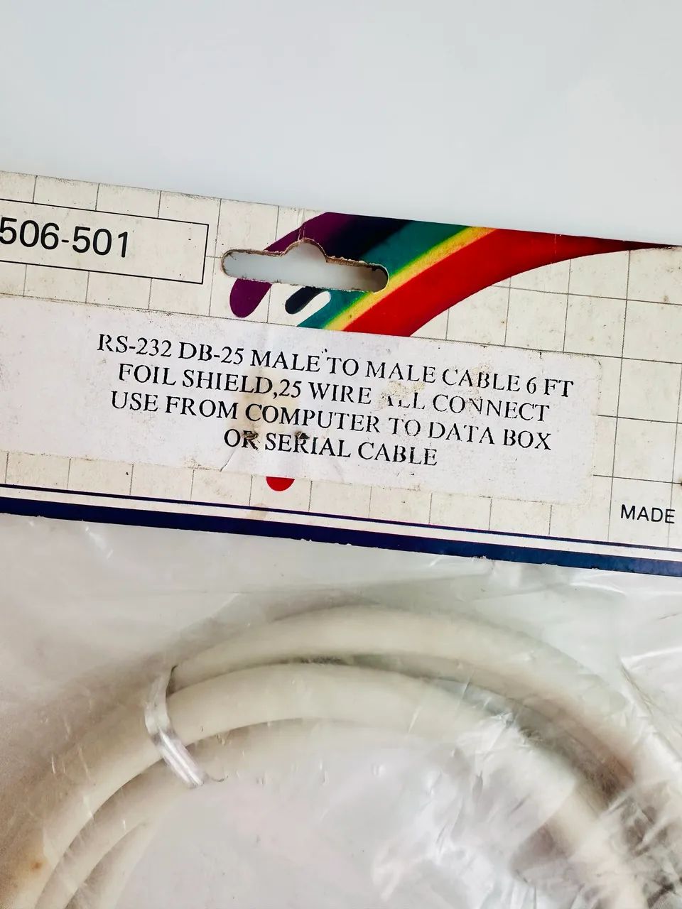 Cabo Serial RS-232 DB25 Macho x DB25 Macho - 1,8 m - Foto 3