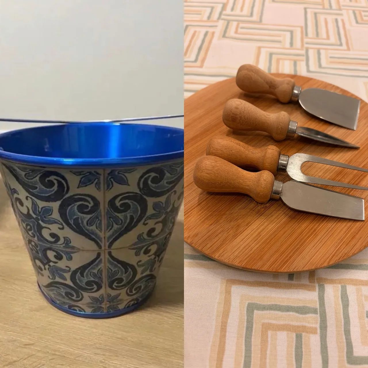Balde de gelo 5 litros e tábua para queijo 